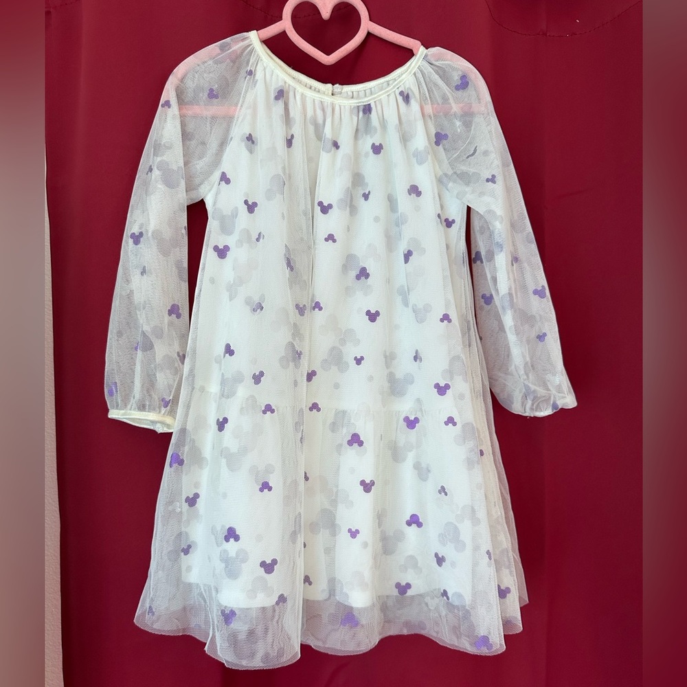 Price Drop - Disney Junior ivory tulle Micky Mouse dress
